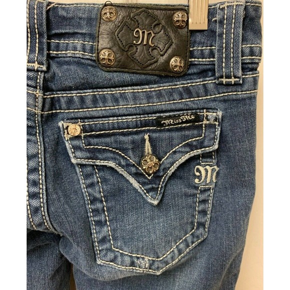 Miss Me Juniors Ladies 27 Jeans Boot Distressed JP4009-2R FS Benefits Charity - Picture 7 of 11
